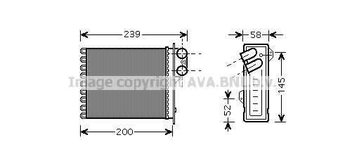 AVA QUALITY COOLING Теплообменник, отопление салона RT6398